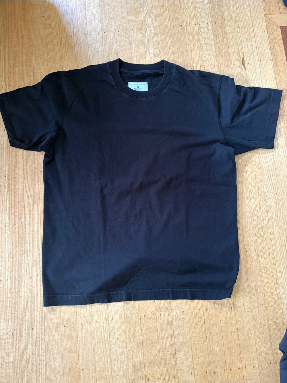 Reigning Champ Black Short-Sleeve Crewneck Tee